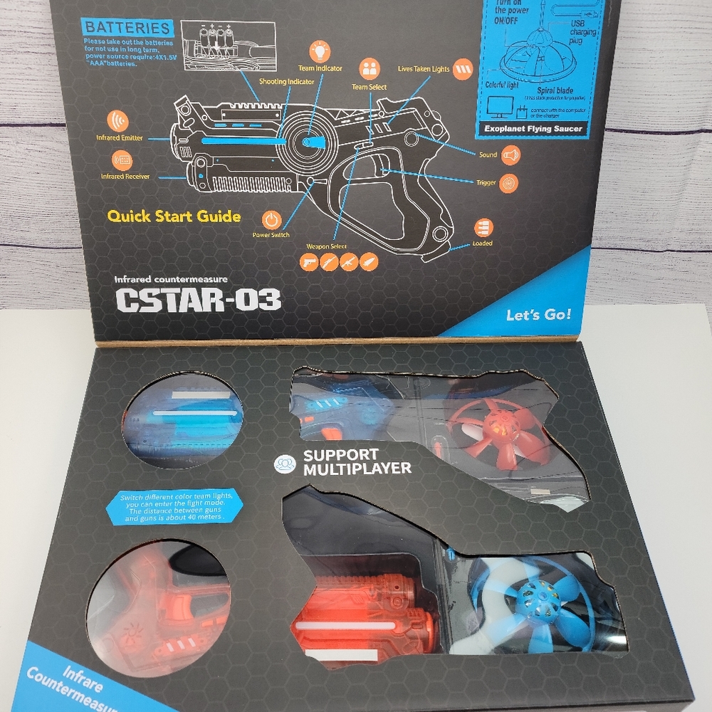 Shragis CSTAR-03 Infrared Countermeasure Laser Tag 2 Gun Multiplayer Saucer Toy